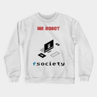 mr robot minimal poster Crewneck Sweatshirt